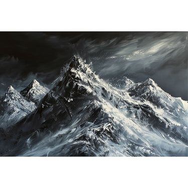Black and White Mountain Canvas